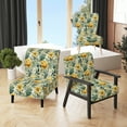 thumbnail image 1 of Designart "Ferns In Lush Green And Yellow I" Green Floral Upholstered Accent Chair - Cottage Arm Chair For Bedroom, 1 of 1