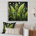 thumbnail image 1 of Designart "Ferns Plant beautyful Curves II" Floral Floater Framed Wall Decor, 1 of 7