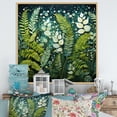 thumbnail image 1 of Designart "Ferns Plant delicate Whispers II" Floral Floater Framed Wall Art Living Room, 1 of 7