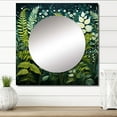 thumbnail image 1 of Designart "Ferns Plant delicate Whispers II" Floral Square Mirror Wall Decor Modern - Large Green Square Bathroom Mirror - Square Printed Wall Mirror Art, 1 of 5