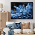 thumbnail image 1 of Designart "Ferns Sapphire Calm" Floral Floater Framed Canvas Print, 1 of 7