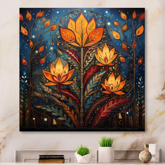 Designart "Festival of Lights Hanukkah Celebrations in Judaism" Spiritual Wall Art - Global Yellow Judaism Bedroom Canvas Wall Art