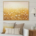 thumbnail image 1 of Designart "Fields Ablaze With Golden Harvest III" Flower Floater Framed Wall Art Living Room, 1 of 5