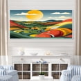 thumbnail image 1 of Designart "Fields of Serenity Minimalist Multicolor II" Oversized Landscapes Framed Wall Art - Traditional Green Meadow Bedroom Framed Canvas Wall Art, 1 of 7