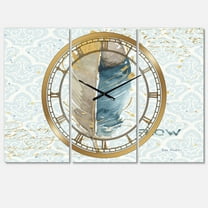 Designart 'Fields of Gold Watercolor Flower IV' Bohemian wall clock