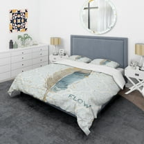 Designart 'Fields of Gold Watercolor Flower IV' Glam Duvet Cover Set