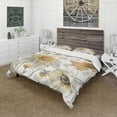 thumbnail image 1 of Designart 'Fields of Gold Watercolor Flower VI' Cottage Duvet Cover Set, 1 of 4