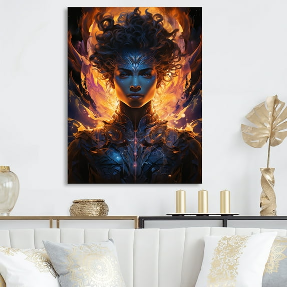 Designart "Fiery Antagonist" Superheros Metal Art Living Room