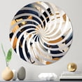 thumbnail image 1 of Designart "Fight of Gold and Black Abstraction" Abstract Shapes Vortex Round Wall Mirror - Abstract Oval Printed Decorative Mirror - Multiple Color Options, 1 of 5