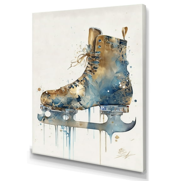 Designart Figure Skate II Canvas Wall Art