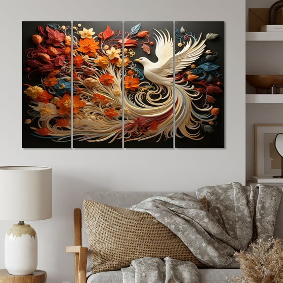 Designart "Fire Christianity Pentecost wall decor" Spiritual Art Living Room Set