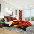thumbnail image 1 of Designart 'Fire Lines Red Abstract' Modern & Contemporary Duvet Cover Set, 1 of 4