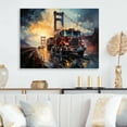 thumbnail image 1 of Designart "Fire Truck in Action Rush to the Rescue" Fireman Metal Wall Art Prints, 1 of 5