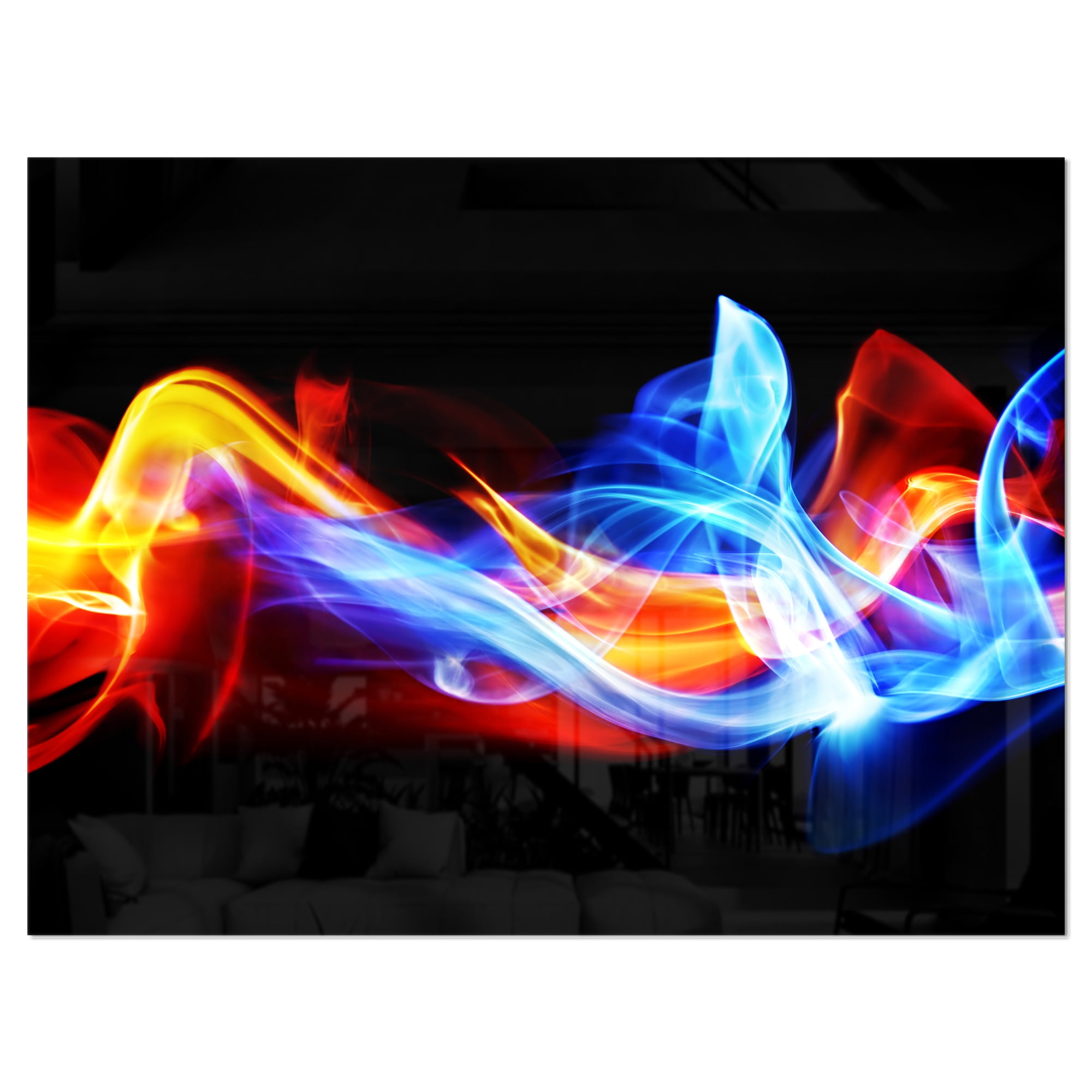 Designart 'Fire and Ice' Metal Wall Art