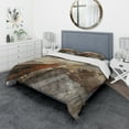thumbnail image 1 of Designart 'Fire and Ice Minerals III' Geometric Duvet Cover Set, 1 of 4