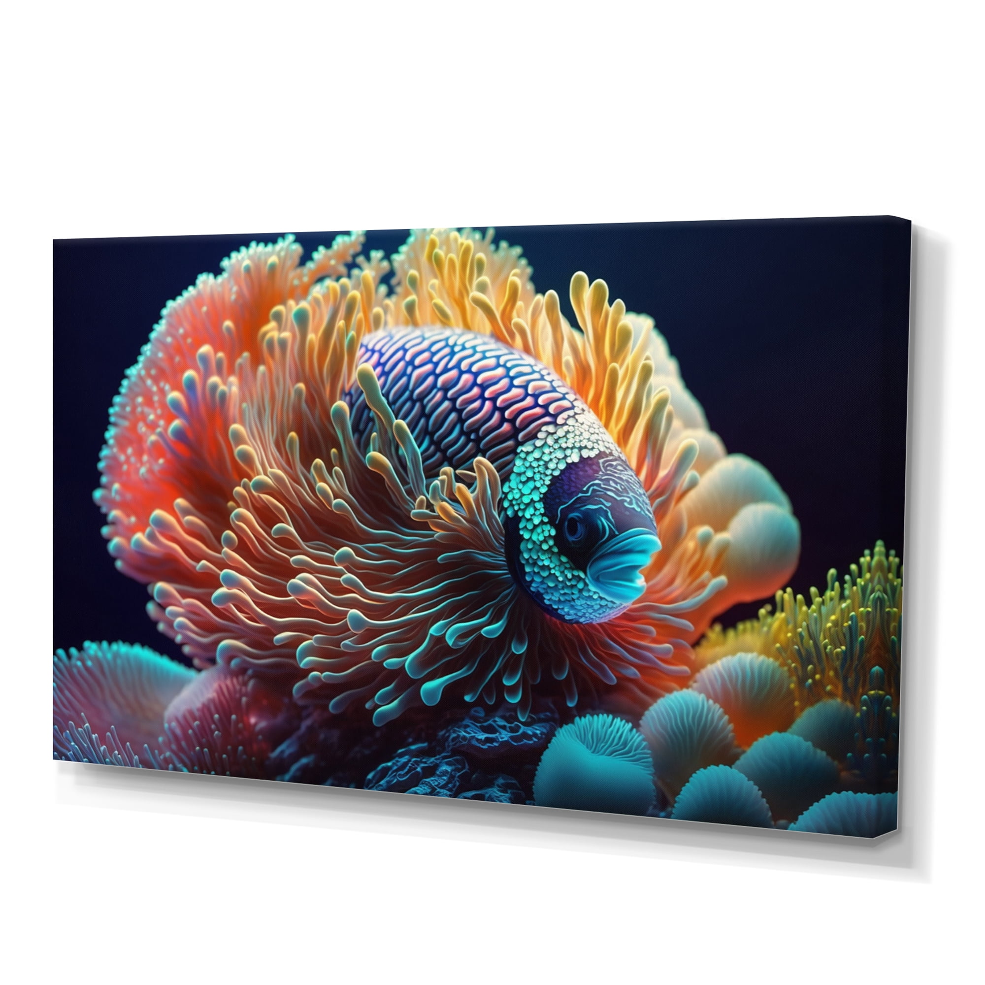 Designart Fish In The Ocean I Canvas Wall Art