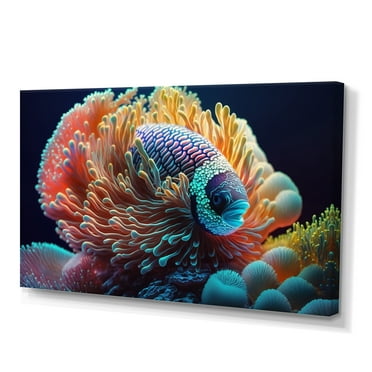 Designart Fish In The Ocean I Canvas Wall Art