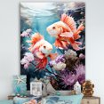 thumbnail image 1 of Designart "Fish Perching In The Vibrant Coral Realm" Coastal Coral Under Water Canvas Wall Art, 1 of 7