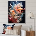 thumbnail image 1 of Designart "Fishes In Minimalist Aquariums" Aquariums Floater Framed Wall Decor, 1 of 5