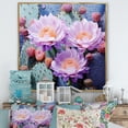 thumbnail image 1 of Designart "Fishhook s Charm Pink Green Cactus I" Floral Floater Framed Canvas Wall Art, 1 of 7