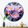 thumbnail image 1 of Designart "Fishhook s Charm Pink Green Cactus I" Floral Oversized Wall Clock, 1 of 5