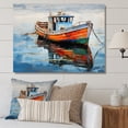 thumbnail image 1 of Designart "Fishing Boat harmonies I" Transportation Canvas Print, 1 of 5
