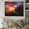 thumbnail image 1 of Designart "Fishing Dusks Beauty " Sports Floater Framed Canvas Wall Art, 1 of 7