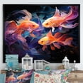 thumbnail image 1 of Designart "Fishing delicate Eels" Animals Floater Framed Canvas Print, 1 of 7