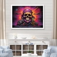 thumbnail image 1 of Designart "Flag of the Pirate Skeleton" People Framed Wall Art Decor - Modern Pink Pirate Hallway Framed Wall Art Decor, 1 of 6