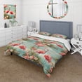 thumbnail image 1 of Designart "Flamingo Coastal Blend" Pink Tropical Bedding Covert Set - Tropical Bed Set With 2 Shams, 1 of 5
