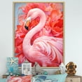 thumbnail image 1 of Designart "Flamingo Retreat II" Animals Flamingo Floater Framed Canvas Prints, 1 of 5