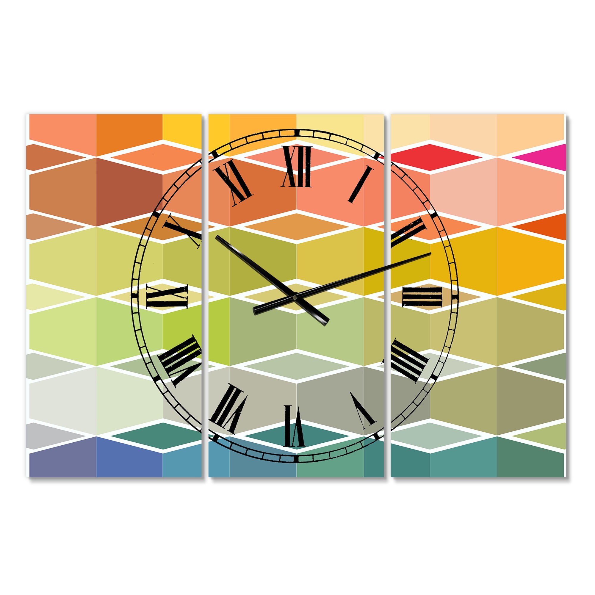 Designart 'Flanneur (Square)' Oversized Mid-Century Wall Clock