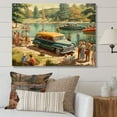 thumbnail image 1 of Designart "Flashback To Summer Vacation By The Lake IV" Cottage Landscape Wall Art Print, 1 of 5