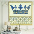 thumbnail image 1 of Designart 'Fleur de Lis Gold Crown' Ornate Glam gallery-wrapped Canvas, 1 of 4