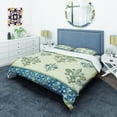 thumbnail image 1 of Designart 'Fleur de Lis Gold Pattern' Glam Duvet Cover Set, 1 of 1