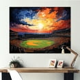 thumbnail image 1 of Designart "Floodlit Nighttime Arena I" Stadiums Wall Art Living Room, 1 of 7
