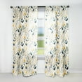 thumbnail image 1 of Designart "Flora With An Earthy Touch" Plants Room Darkening Curtain Single Panel, 1 of 6