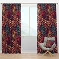 thumbnail image 1 of Designart 'Floral Abstract Pattern I' Bohemian & Eclectic Blackout Curtain Panel, 1 of 4
