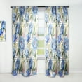 thumbnail image 1 of Designart 'Floral Botanical Design Retro I' Mid-Century Modern Curtain Panel, 1 of 5