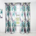 thumbnail image 1 of Designart 'Floral Botanical Design Retro II' Mid-Century Modern Curtain Panel, 1 of 5