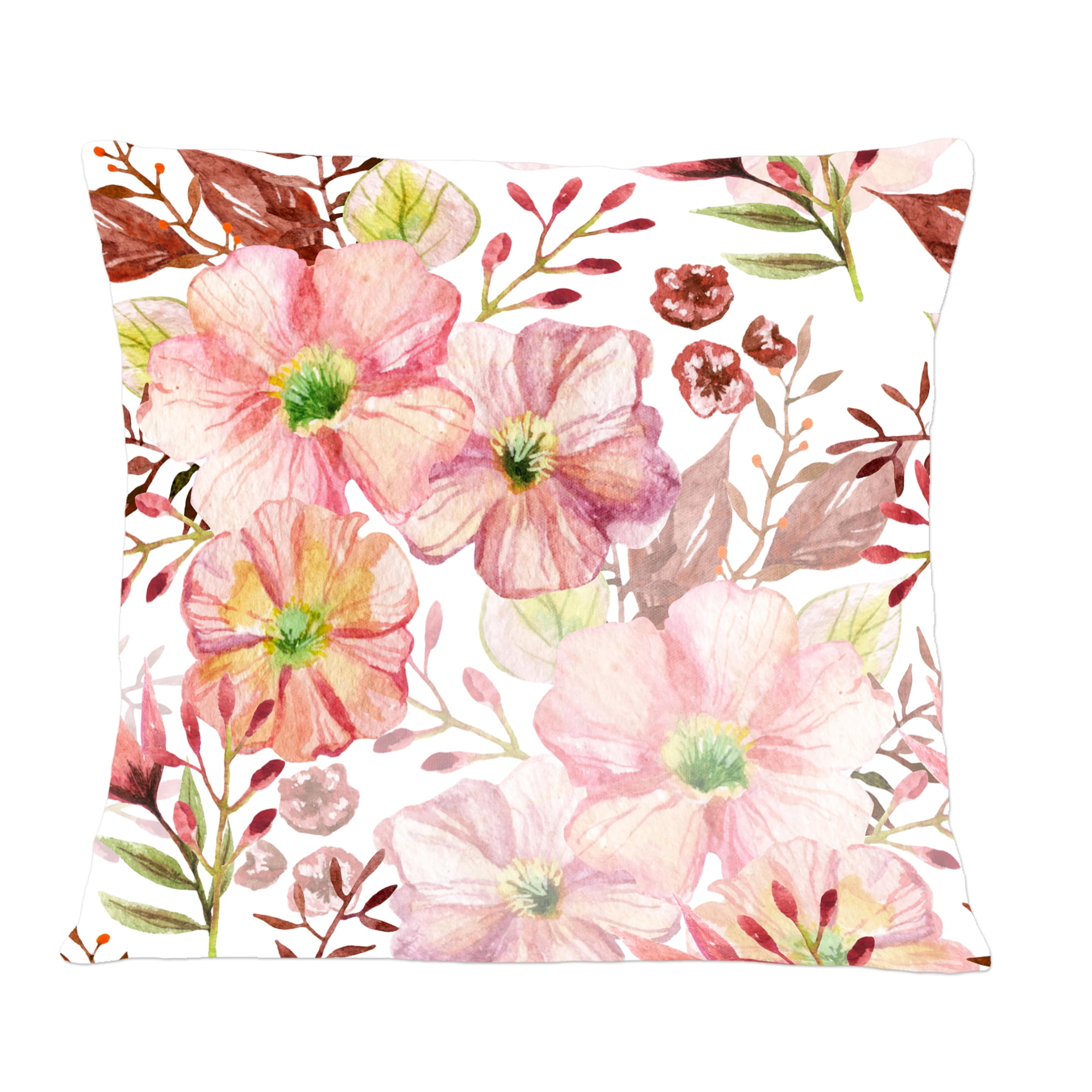 Designart Floral Botanical Retro III' Mid-Century Modern Throw Pillow - 12x20