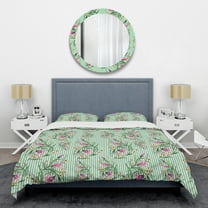 Designart 'Floral Botanical Retro IX' Mid-Century Modern Duvet Cover Set