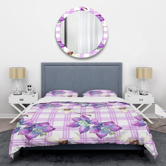Designart 'Floral Botanical Retro VII' Mid-Century Modern Duvet Cover Set