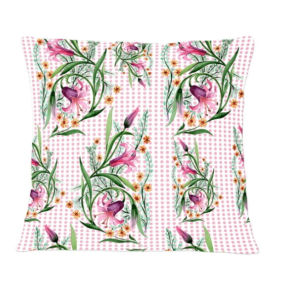 Designart Floral Botanical Retro X' Mid-Century Modern Throw Pillow - 12x20
