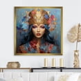thumbnail image 1 of Designart "Floral Butterfly Graceful Lady Portrait II" Fashion Framed Wall Art Decor - Glam Gold Woman Fashion Photography Hallway Framed Wall Art Decor, 1 of 6