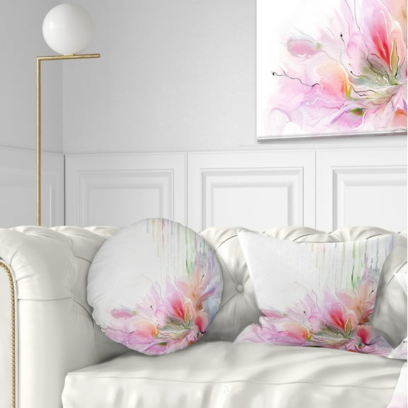Designart Floral Composition - Floral Throw Pillow - 12x20
