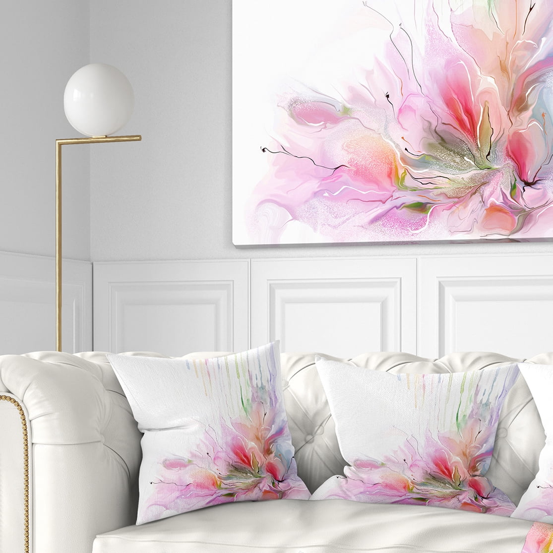 Designart Floral Composition - Floral Throw Pillow - 18x18