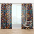 thumbnail image 1 of Designart 'Floral Elements With Pattern' Bohemian & Eclectic Curtain Panel, 1 of 4