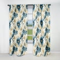 thumbnail image 1 of Designart "Floral Escape In Blues I" Floral Blackout Curtain Single Panel, 1 of 4