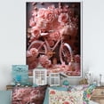 thumbnail image 1 of Designart "Floral Fantasy Cycling" Bicycle Floater Framed Wall Art Living Room, 1 of 5